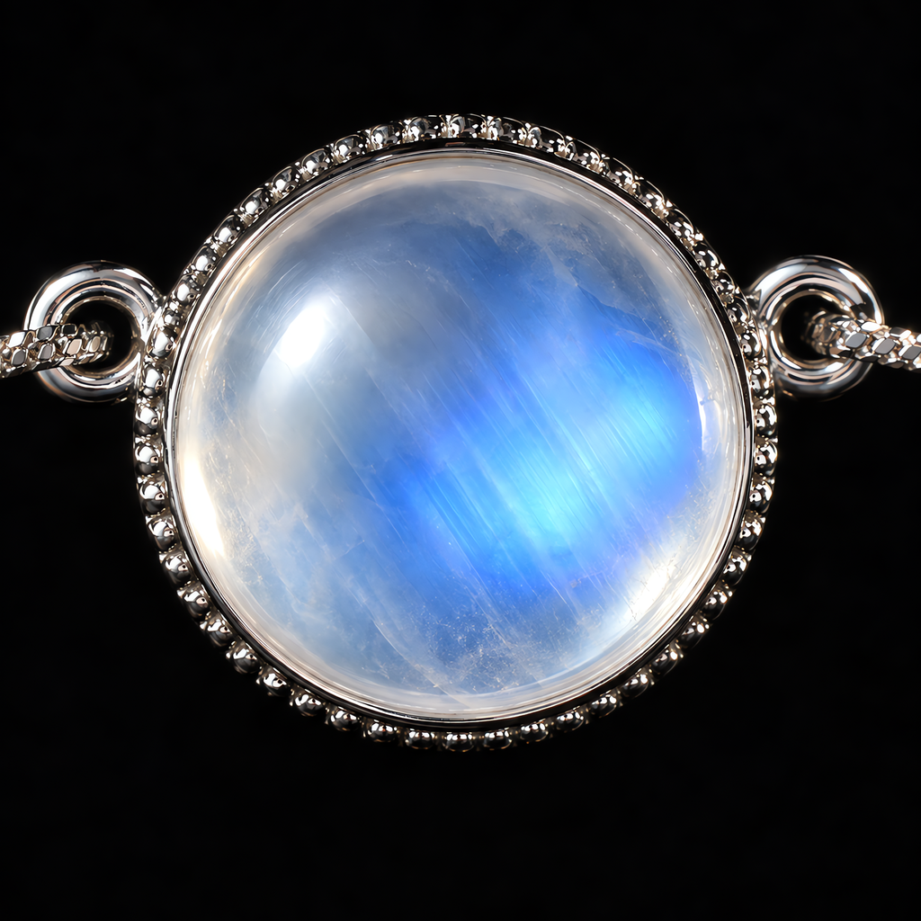 QINEANLA™ Moonlit — Moonstone Silver Bracelet