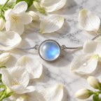QINEANLA™ Moonlit — Moonstone Silver Bracelet