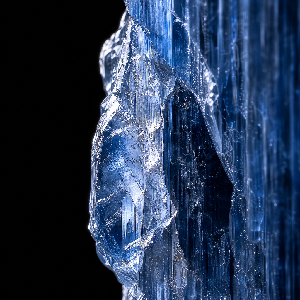 QINEANLA™ Deep Current — Raw Kyanite Pendant