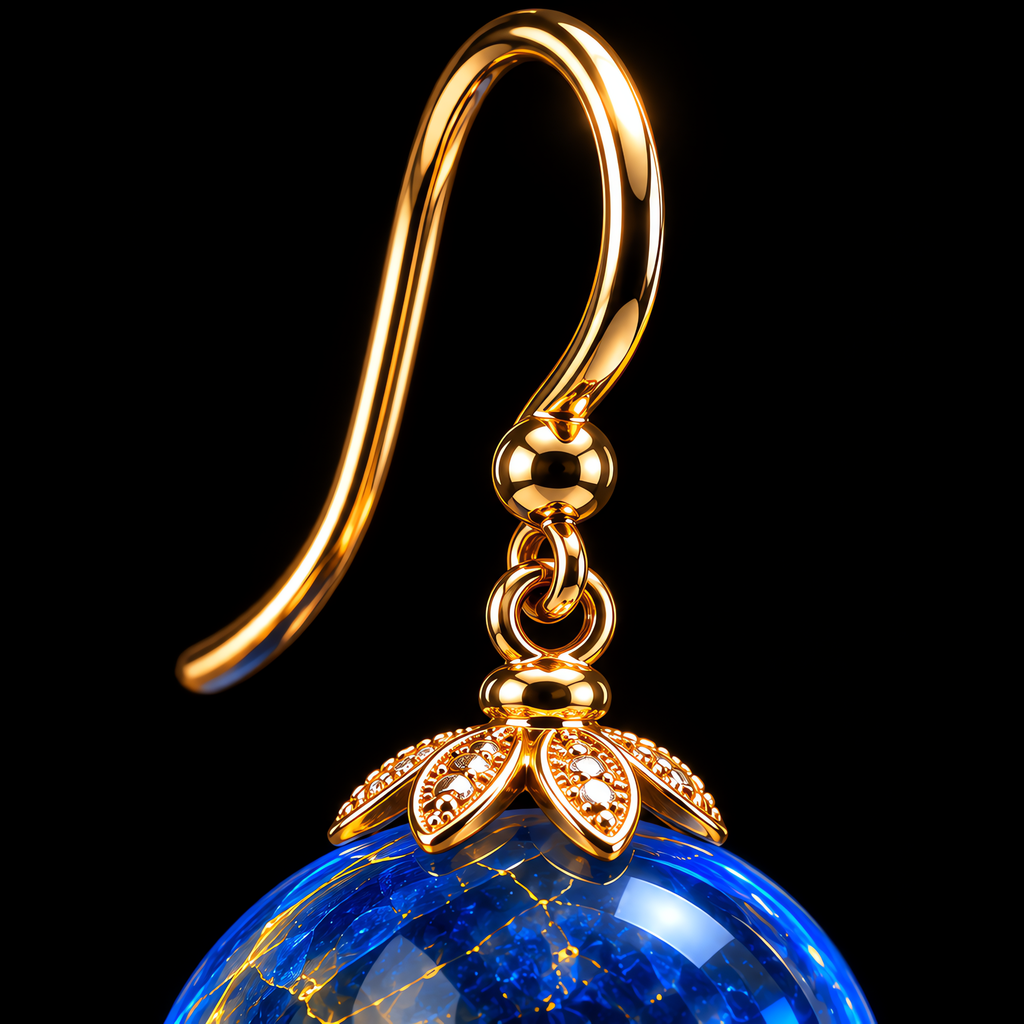 QINEANLA™ Azure Storm — Blue Lightning Orb Earrings