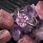 QINEANLA™ Rose Whisper — Cushion Cut Pink Ring