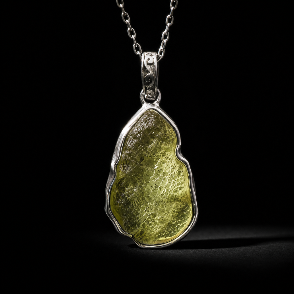 QINEANLA™ Desert Eye — Libyan Desert Glass Pendant