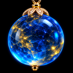 QINEANLA™ Azure Storm — Blue Lightning Orb Earrings