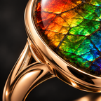 QINEANLA™ Prism — Ammolite Rainbow Rin