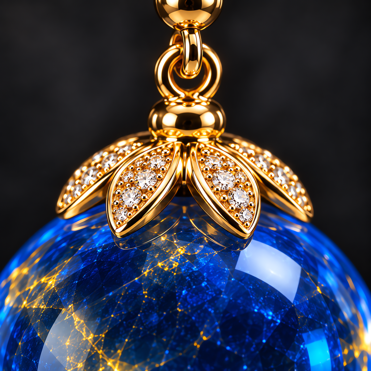 QINEANLA™ Azure Storm — Blue Lightning Orb Earrings