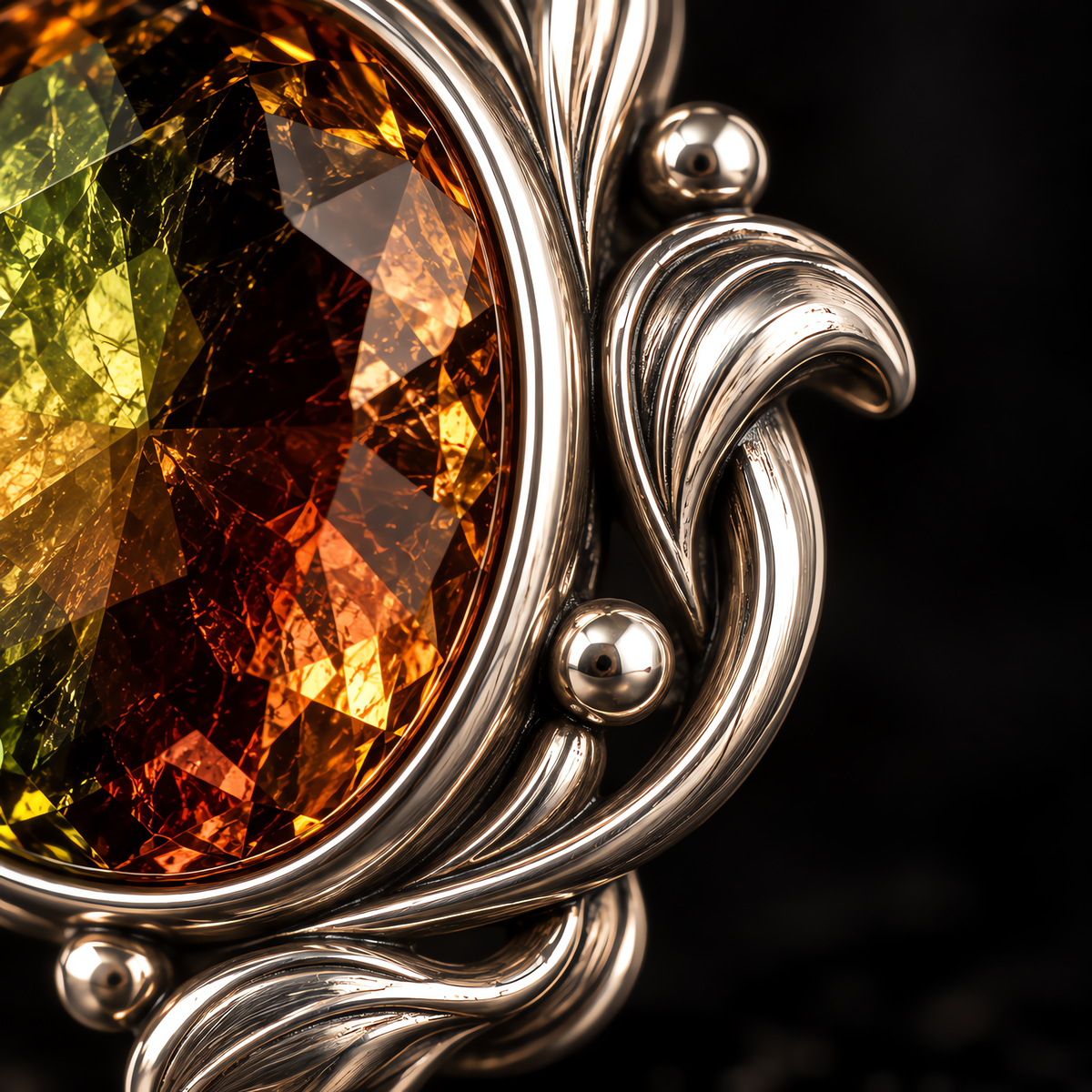 QINEANLA™ Autumn Ember — Oval Bi-Color Stud Earrings