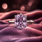 QINEANLA™ Rose Whisper — Cushion Cut Pink Ring