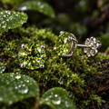 QINEANLA™ Forest Dew — Peridot Green Stud Earrings