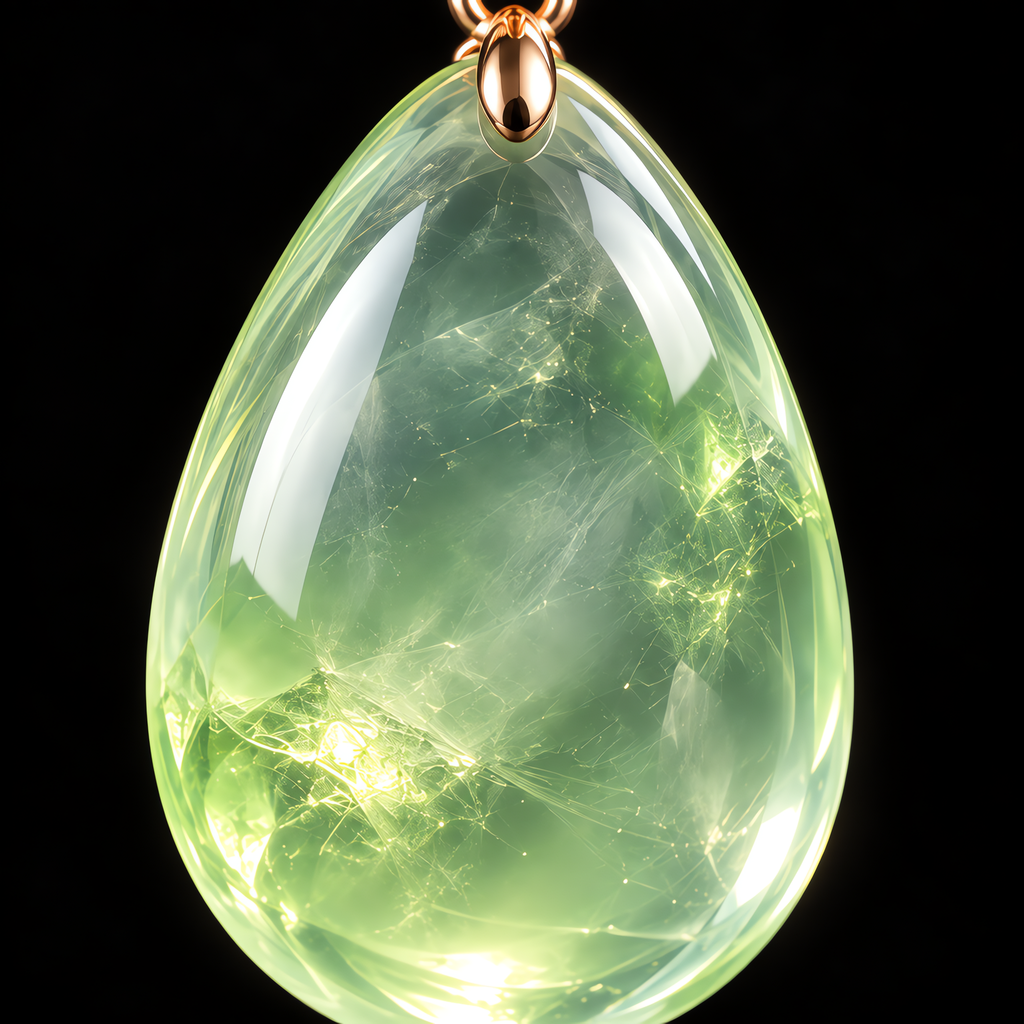 QINEANLA™ Morning Dew — Pear-Cut Green Pendant