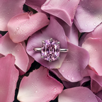 QINEANLA™ Rose Whisper — Cushion Cut Pink Ring