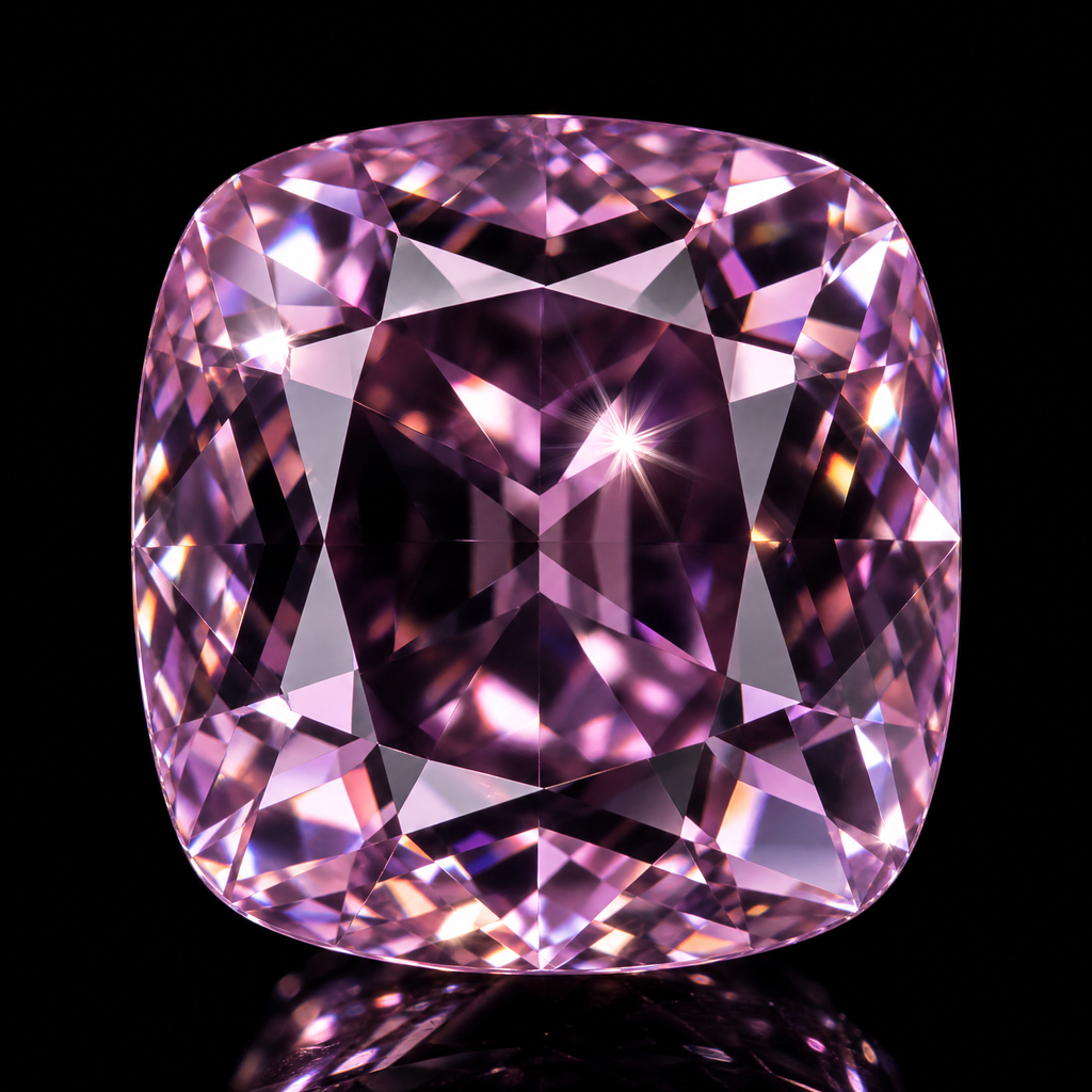 QINEANLA™ Rose Whisper — Cushion Cut Pink Ring