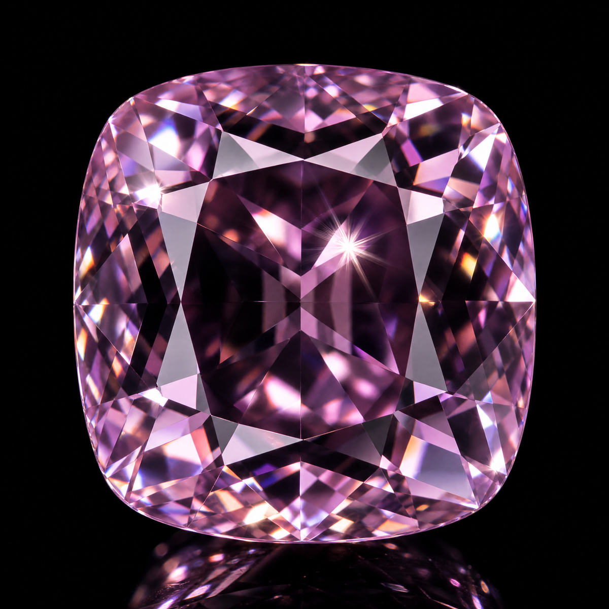 QINEANLA™ Rose Whisper — Cushion Cut Pink Ring