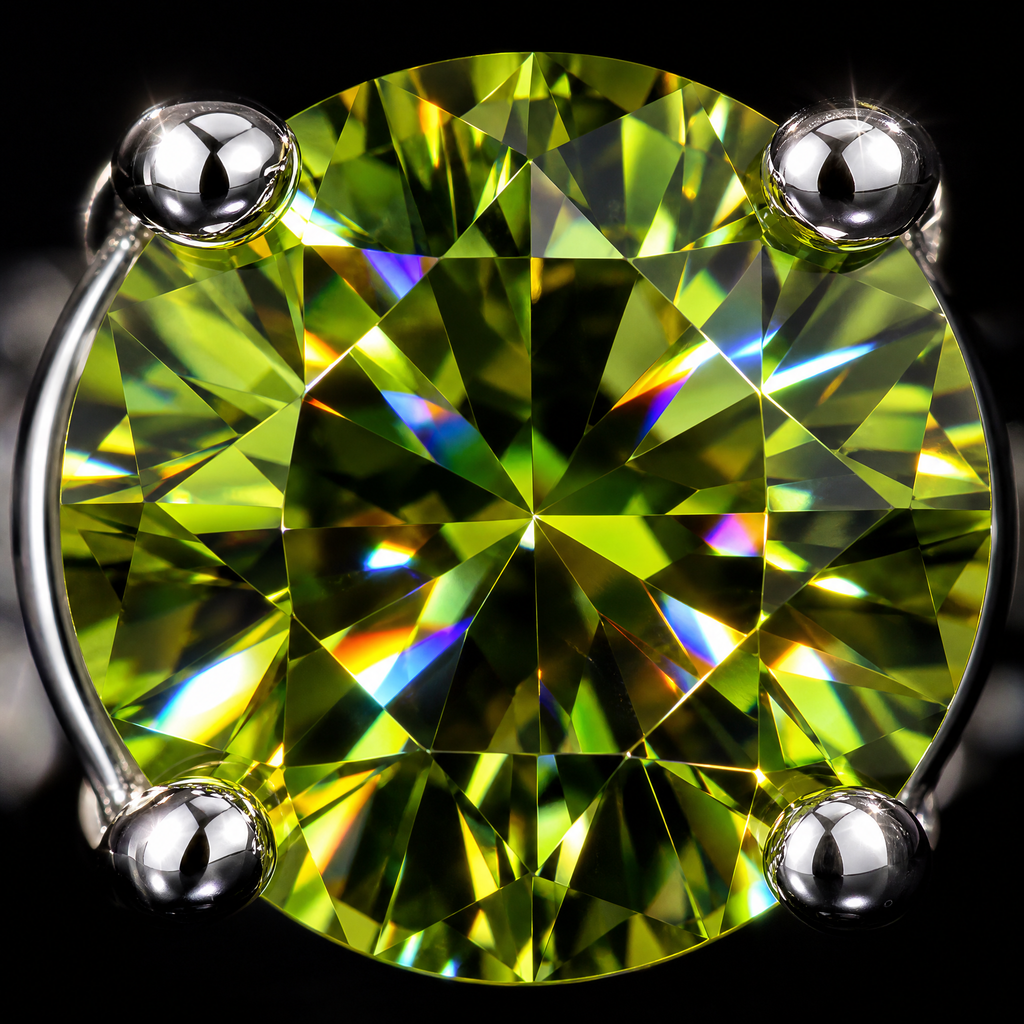 QINEANLA™ Forest Dew — Peridot Green Stud Earrings