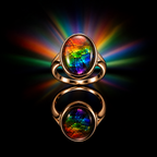 QINEANLA™ Prism — Ammolite Rainbow Rin