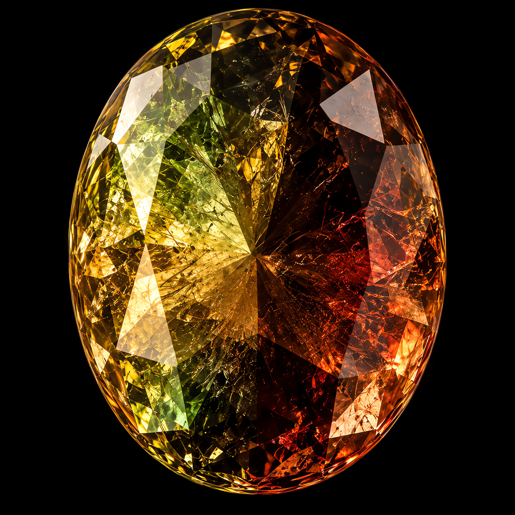 QINEANLA™ Autumn Ember — Oval Bi-Color Stud Earrings