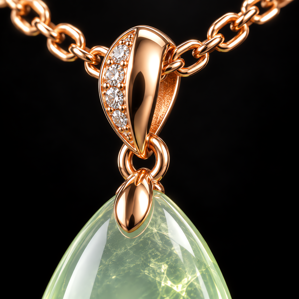 QINEANLA™ Morning Dew — Pear-Cut Green Pendant