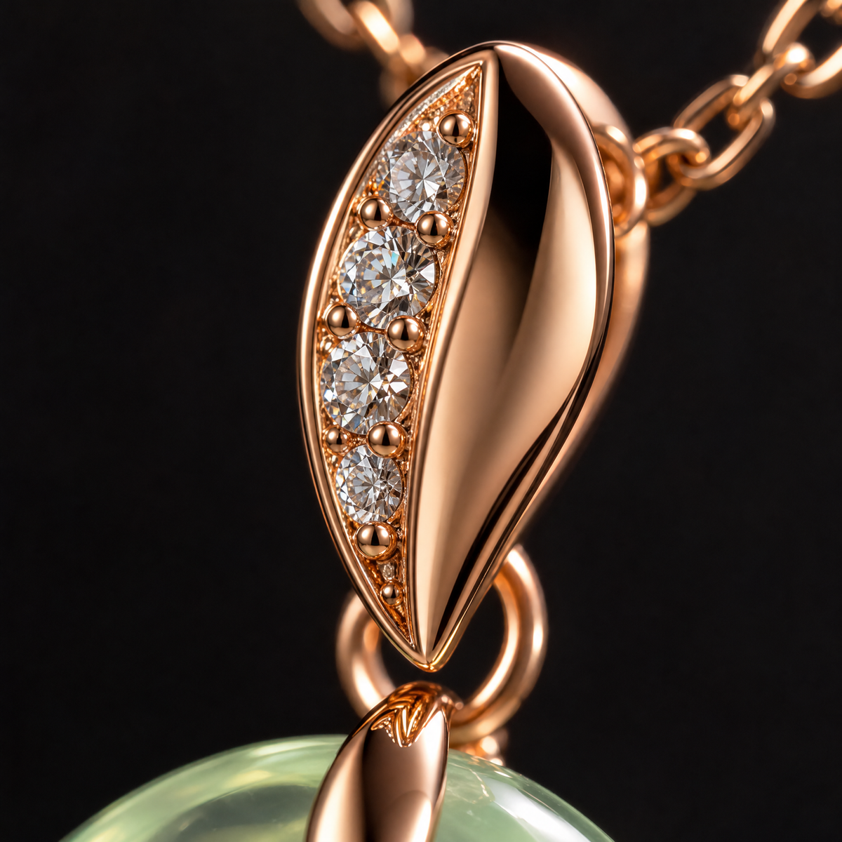 QINEANLA™ Morning Dew — Pear-Cut Green Pendant