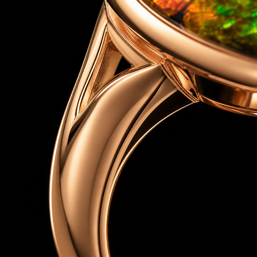 QINEANLA™ Prism — Ammolite Rainbow Rin