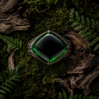 QINEANLA™ Emerald Realm — Green Cabochon Baroque Ring