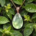 QINEANLA™ Morning Dew — Pear-Cut Green Pendant