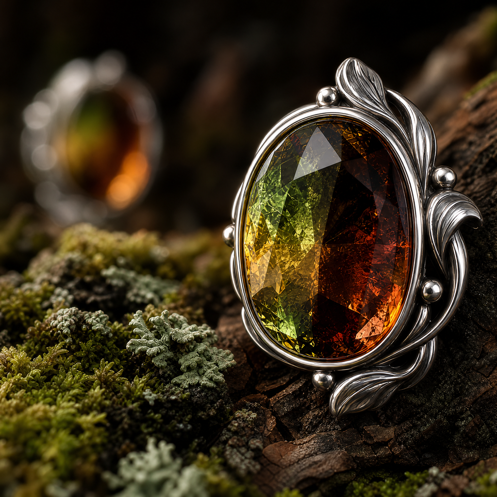 QINEANLA™ Autumn Ember — Oval Bi-Color Stud Earrings