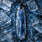 QINEANLA™ Deep Current — Raw Kyanite Pendant