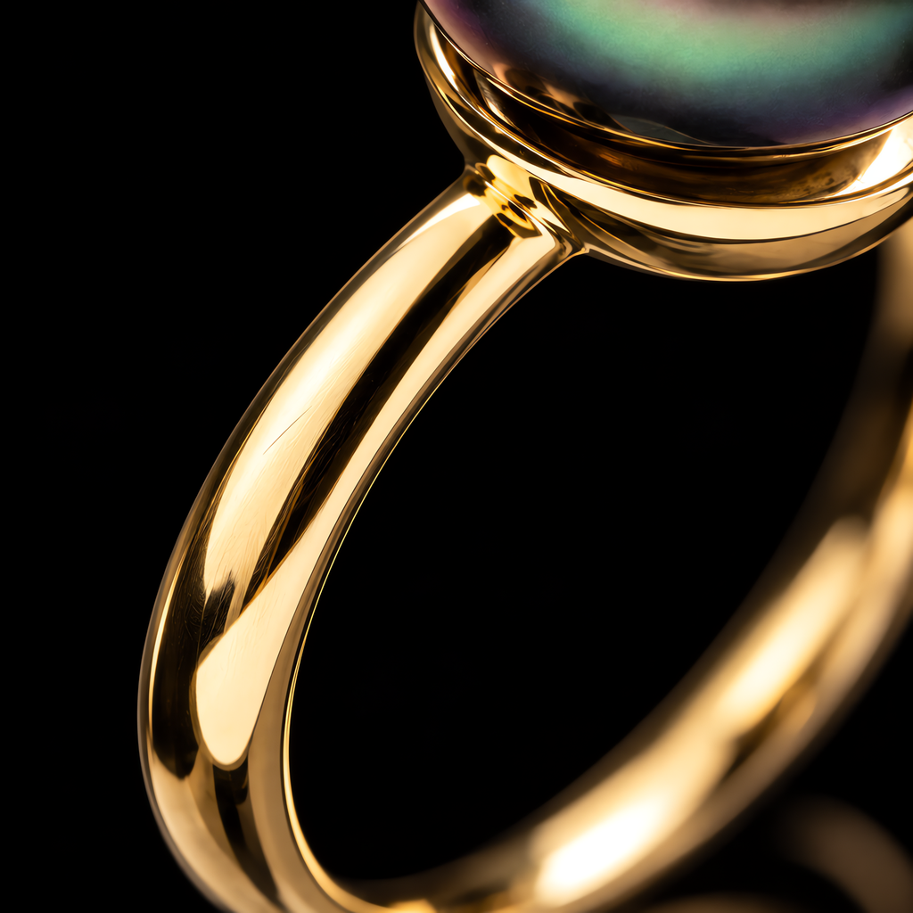 QINEANLA™ Pacific Noir — Tahitian Black Pearl Ring