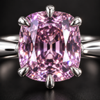 QINEANLA™ Rose Whisper — Cushion Cut Pink Ring