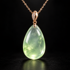 QINEANLA™ Morning Dew — Pear-Cut Green Pendant